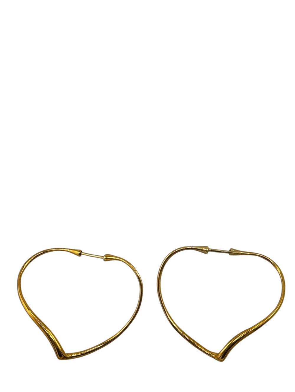 Tiffany & Co. Elsa Peretti Open Heart 18K Gold Hoop Earrings